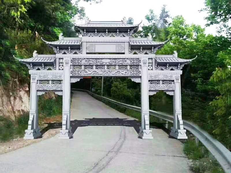 农村牌坊三门牌坊安装的意义